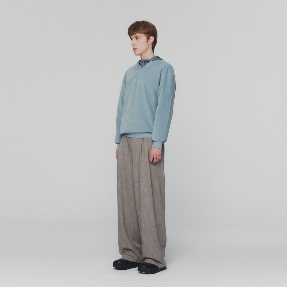 AMOMENTO VELVET V-NECK PULLOVER 水色 L MUSINSA | AMOMENTO VELVET V-NECK PULLOVER (3COLORS)