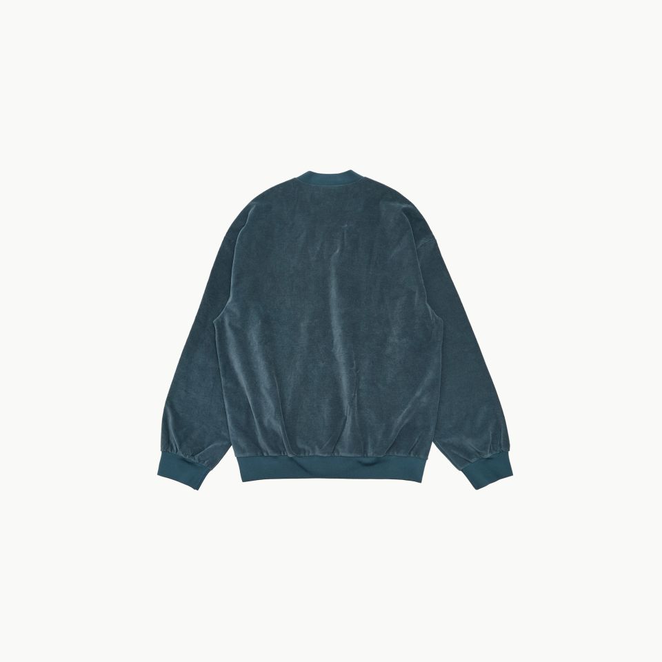 MUSINSA | AMOMENTO VELVET V-NECK PULLOVER (3COLORS)