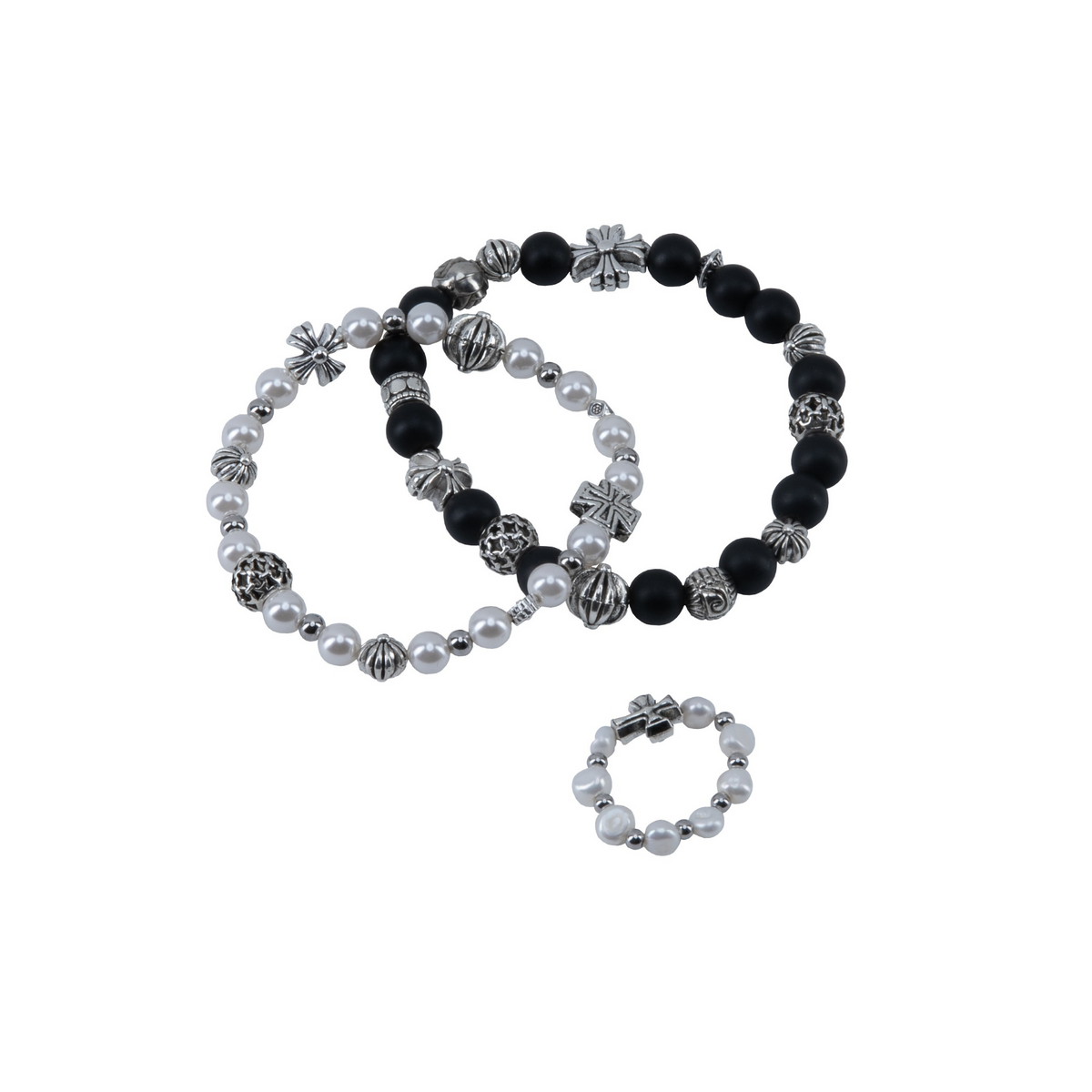 다크라이트(DARKLIGHT) Pearl & Chrome Bracelet