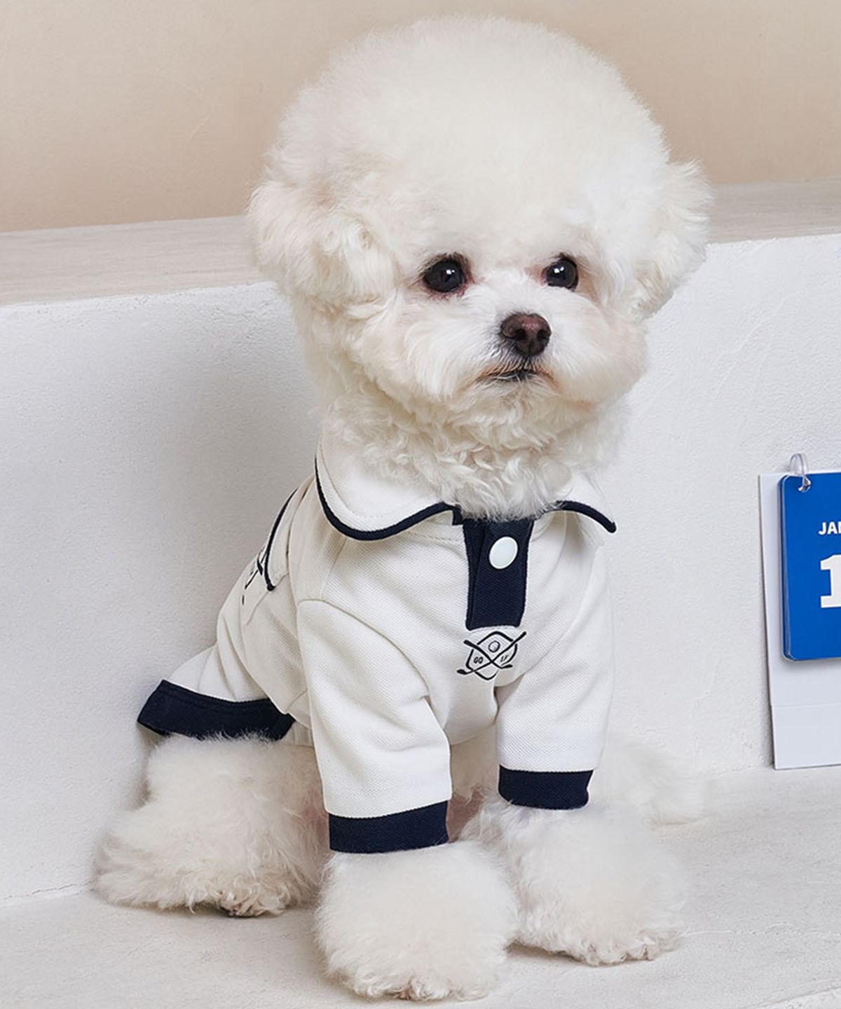 베일리(BAILEY) 강아지 향균 골프포켓티 네이비