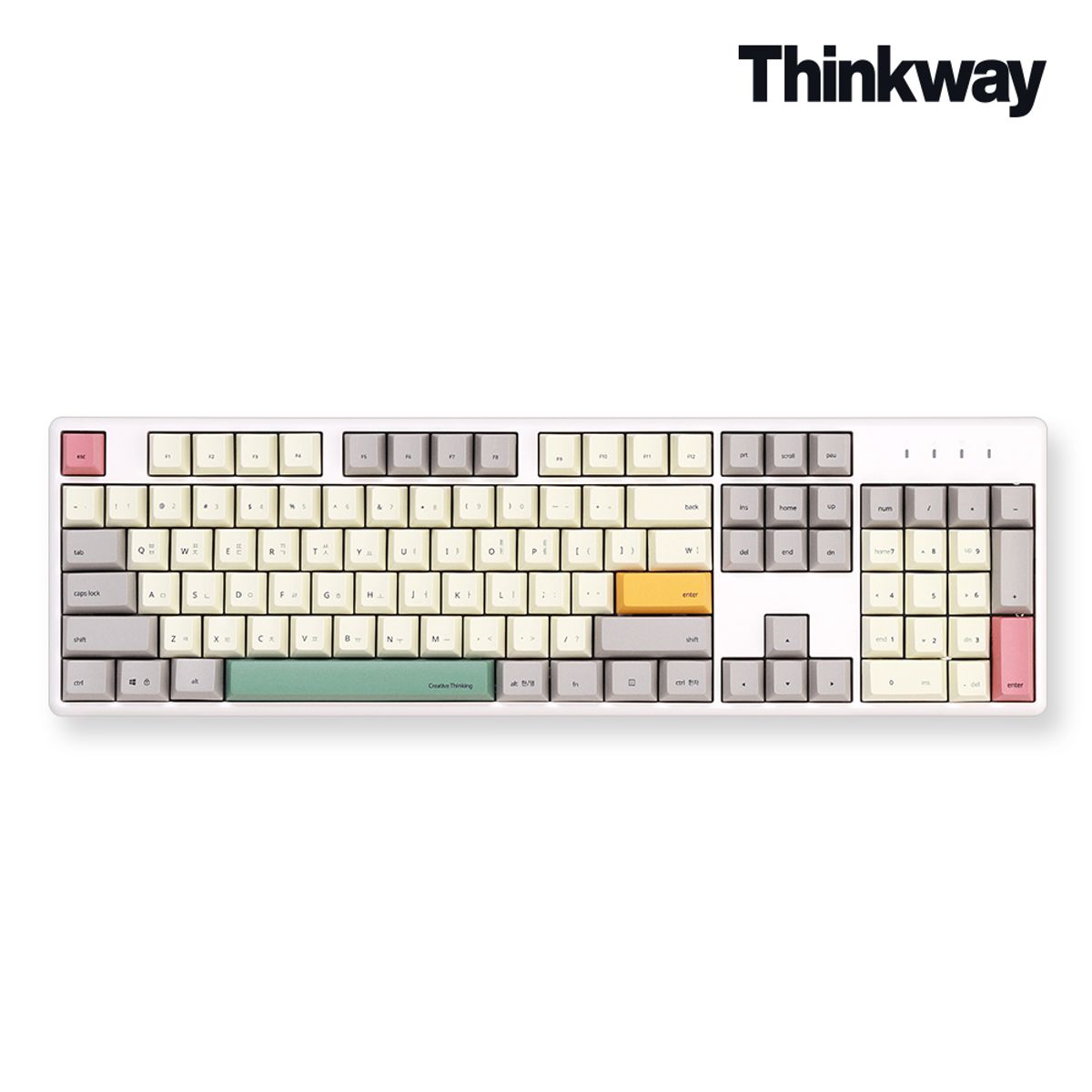 씽크웨이(THINKWAY) 토체프 301 유무선 저소음 104키 풀배열 기계식 키보드