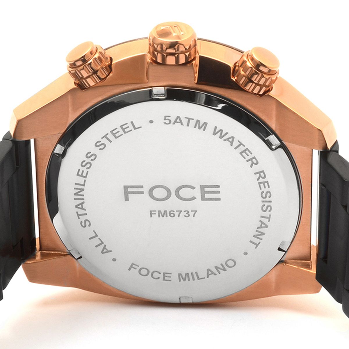 포체(FOCE) 49mm 남성 크로노그래프 메탈시계 FM6737BKG
