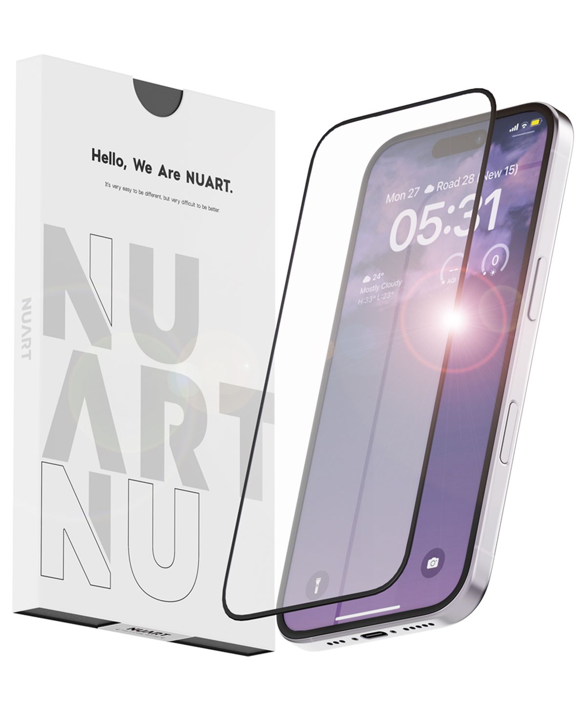 누아트(NUART) [1개입] 아이폰/갤럭시 전기종 풀커버 강화유리 액정보호필름