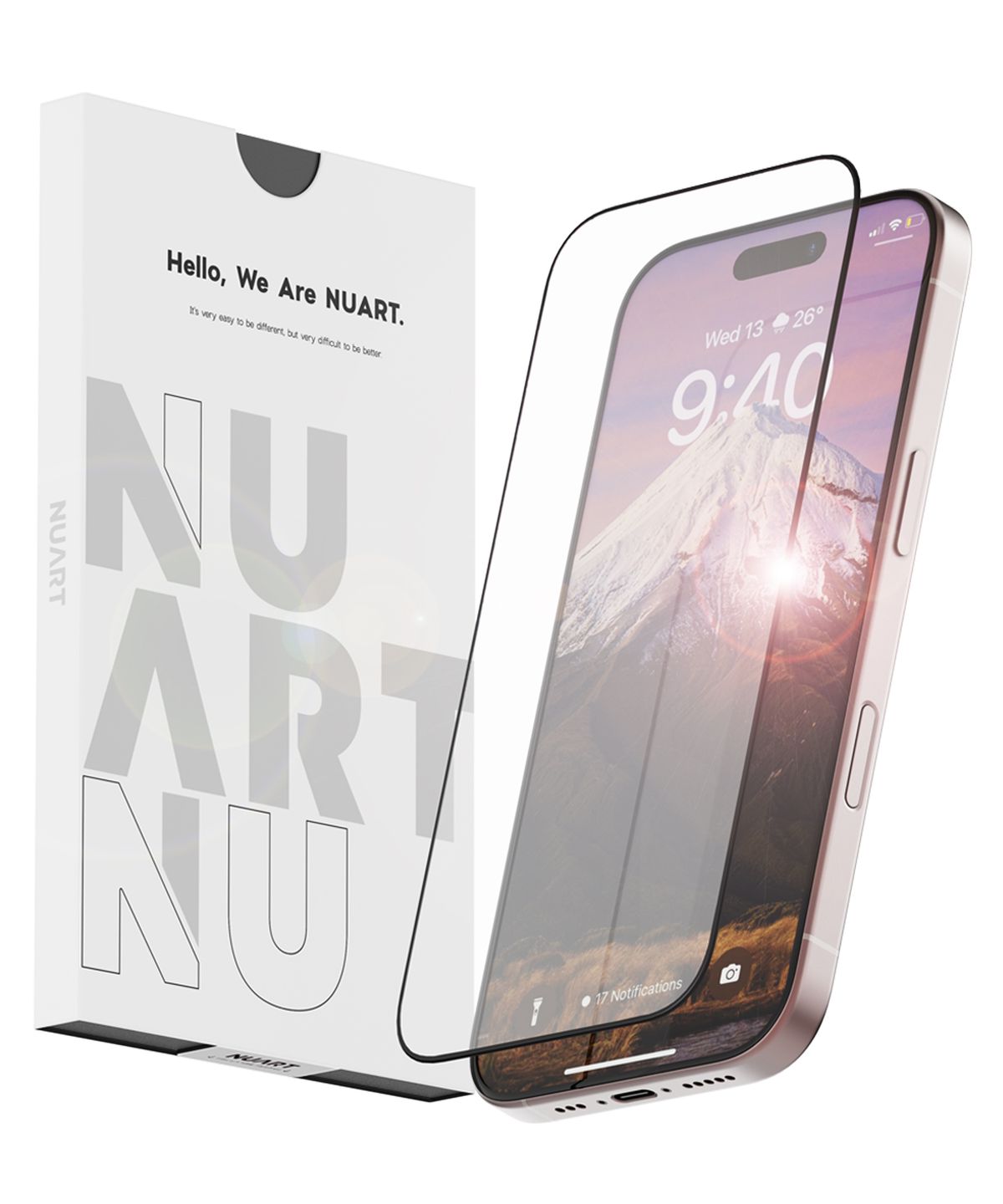 누아트(NUART) [1개입] 아이폰/갤럭시 전기종 풀커버 강화유리 액정보호필름