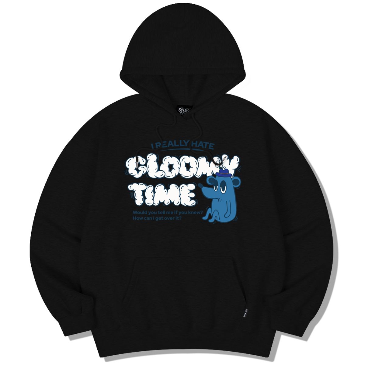 스플래시코드(SPLASHCODE) 후드 티셔츠 - 그루미 타임 블루(Gloomy Time Blue)