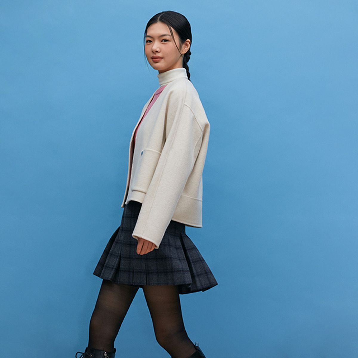 랩(LAP) (핸드) V넥 가디건형 코트 AQ4WTA64