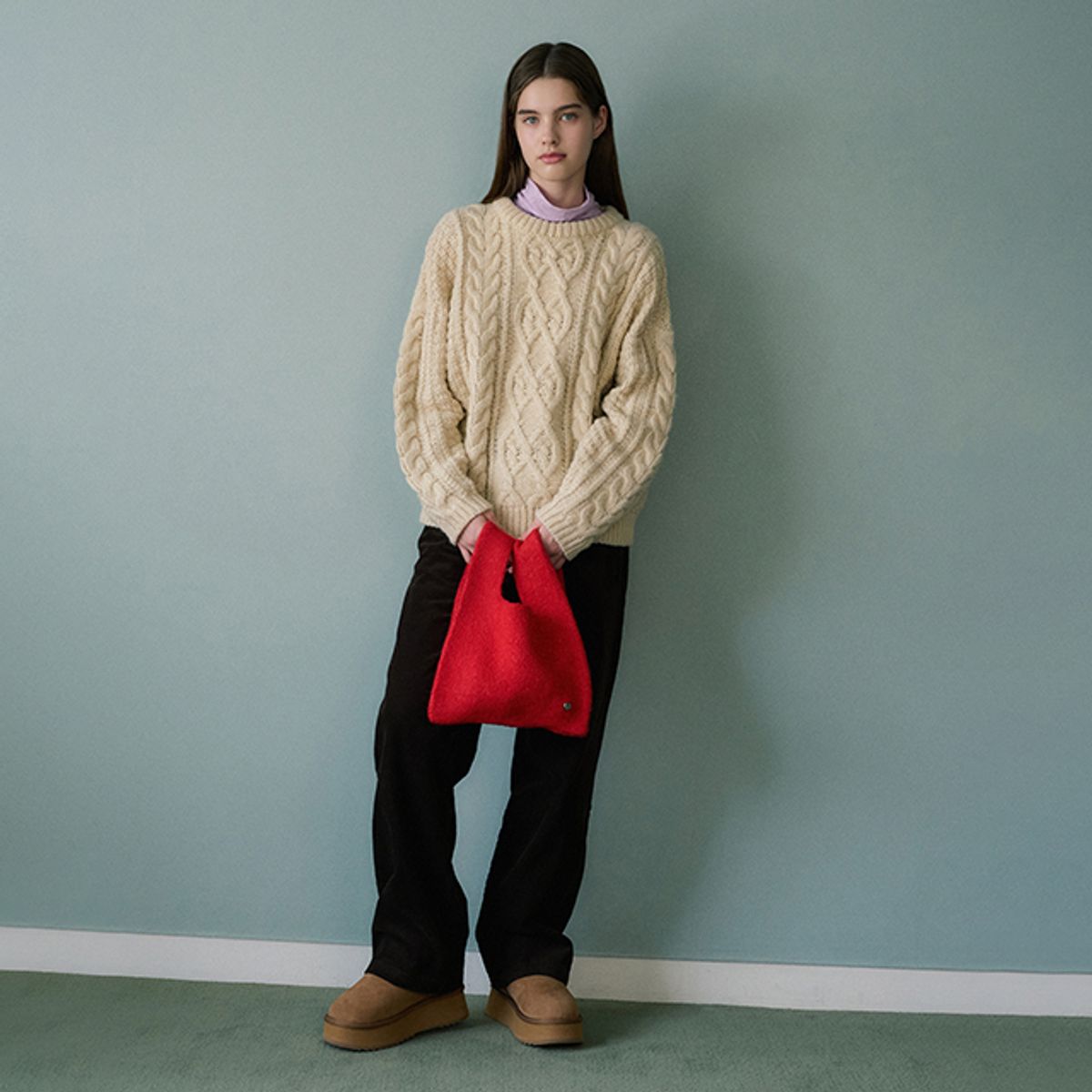 랩(LAP) SQUARE KNIT BAG AQ7ABA10