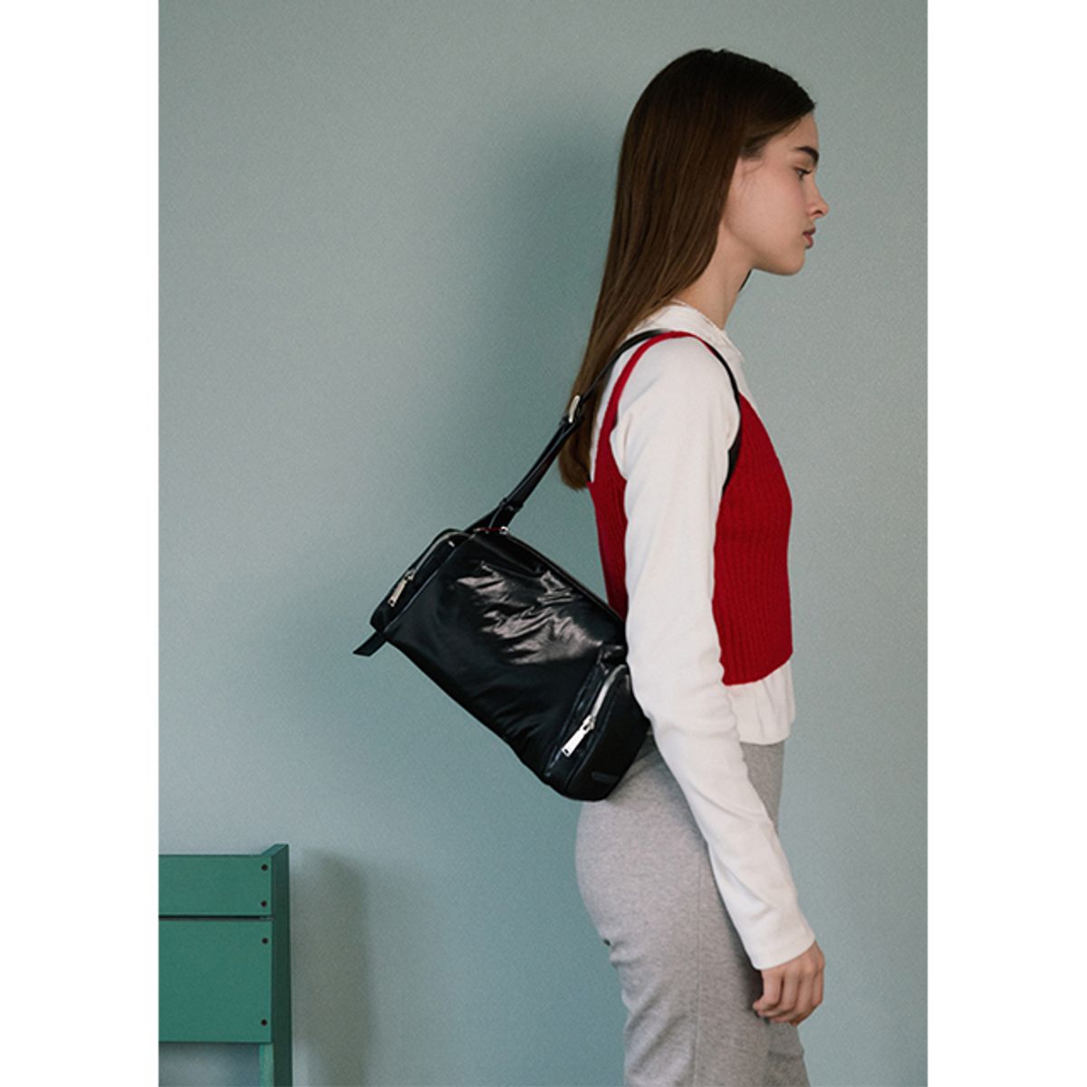 랩(LAP) GLOSSY PADDED BAG AQ7ABA04