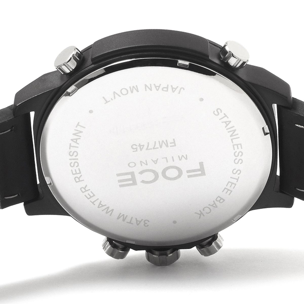 포체(FOCE) 55mm 남성 빅다이알 쓰리타임 메탈시계 FM7745L-WH