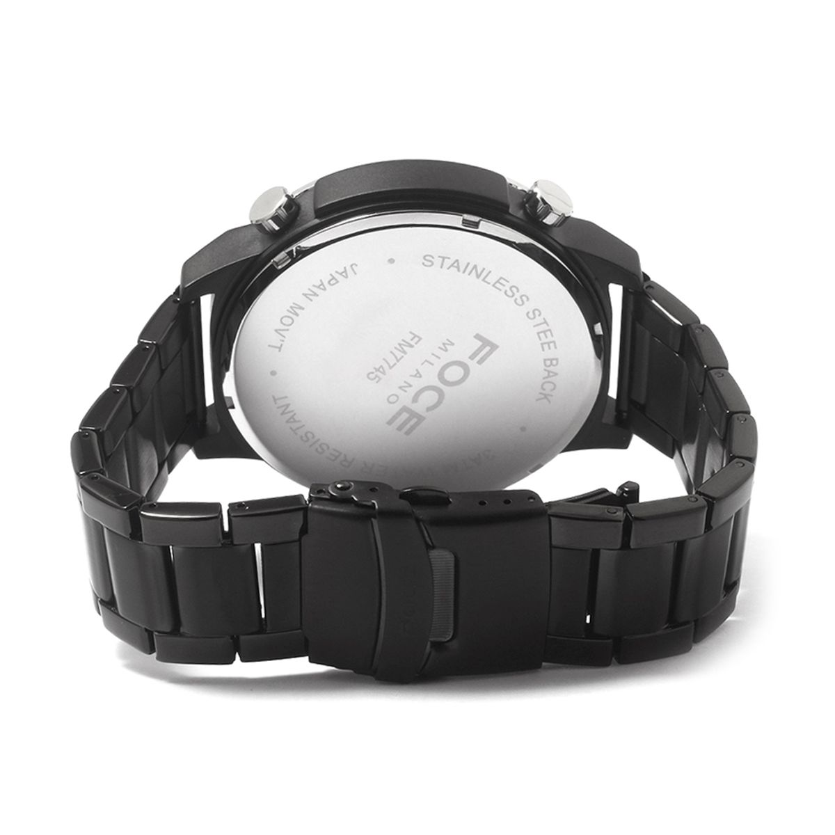 포체(FOCE) 55mm 남성 빅다이알 쓰리타임 메탈시계 FM7745-WP