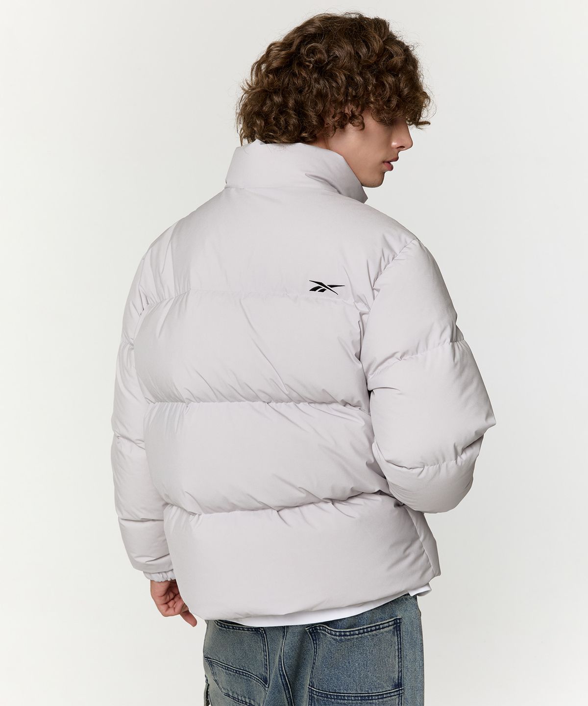 리복(REEBOK) 액티브 숏 다운 자켓 - 그레이