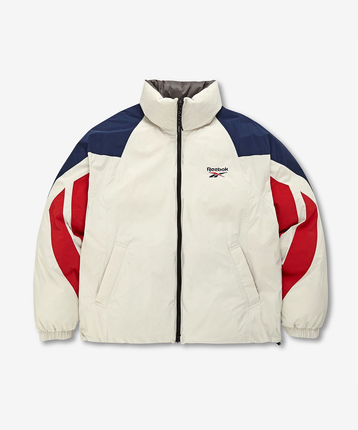 리복(REEBOK) 벡터 리버시블 다운 자켓 - 베이지