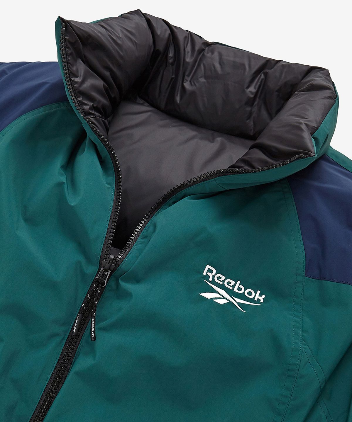리복(REEBOK) 벡터 리버시블 다운 자켓 - 그린