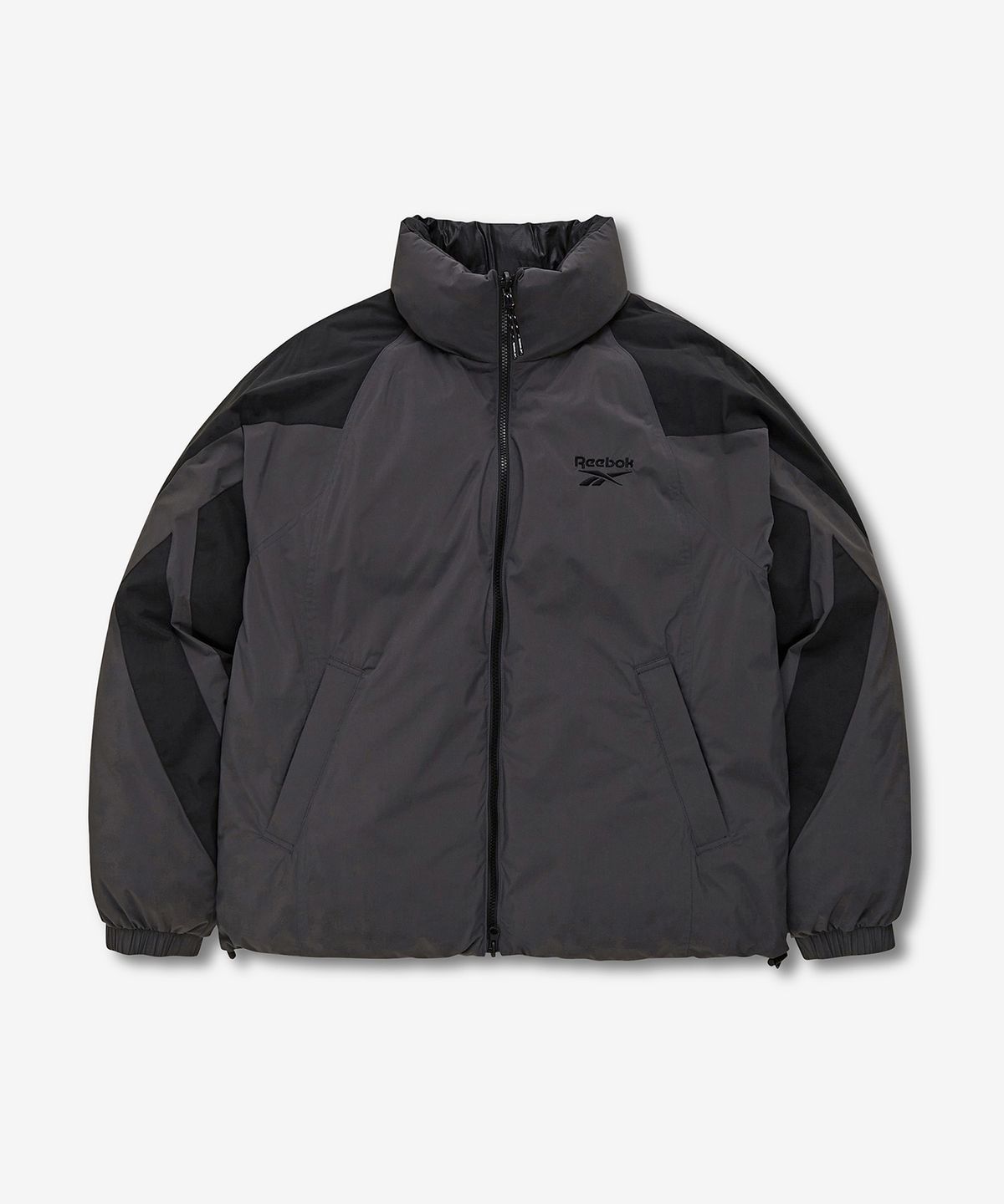 리복(REEBOK) 벡터 리버시블 다운 자켓 - 차콜