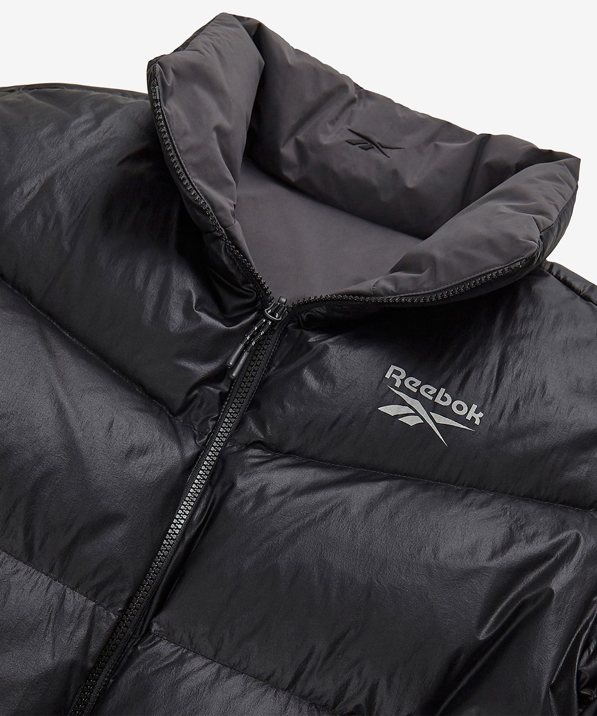 리복(REEBOK) 벡터 리버시블 다운 자켓 - 차콜