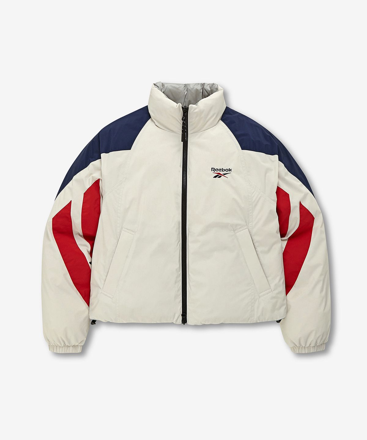 리복(REEBOK) 벡터 리버시블 크롭 다운 자켓 (W) - 베이지