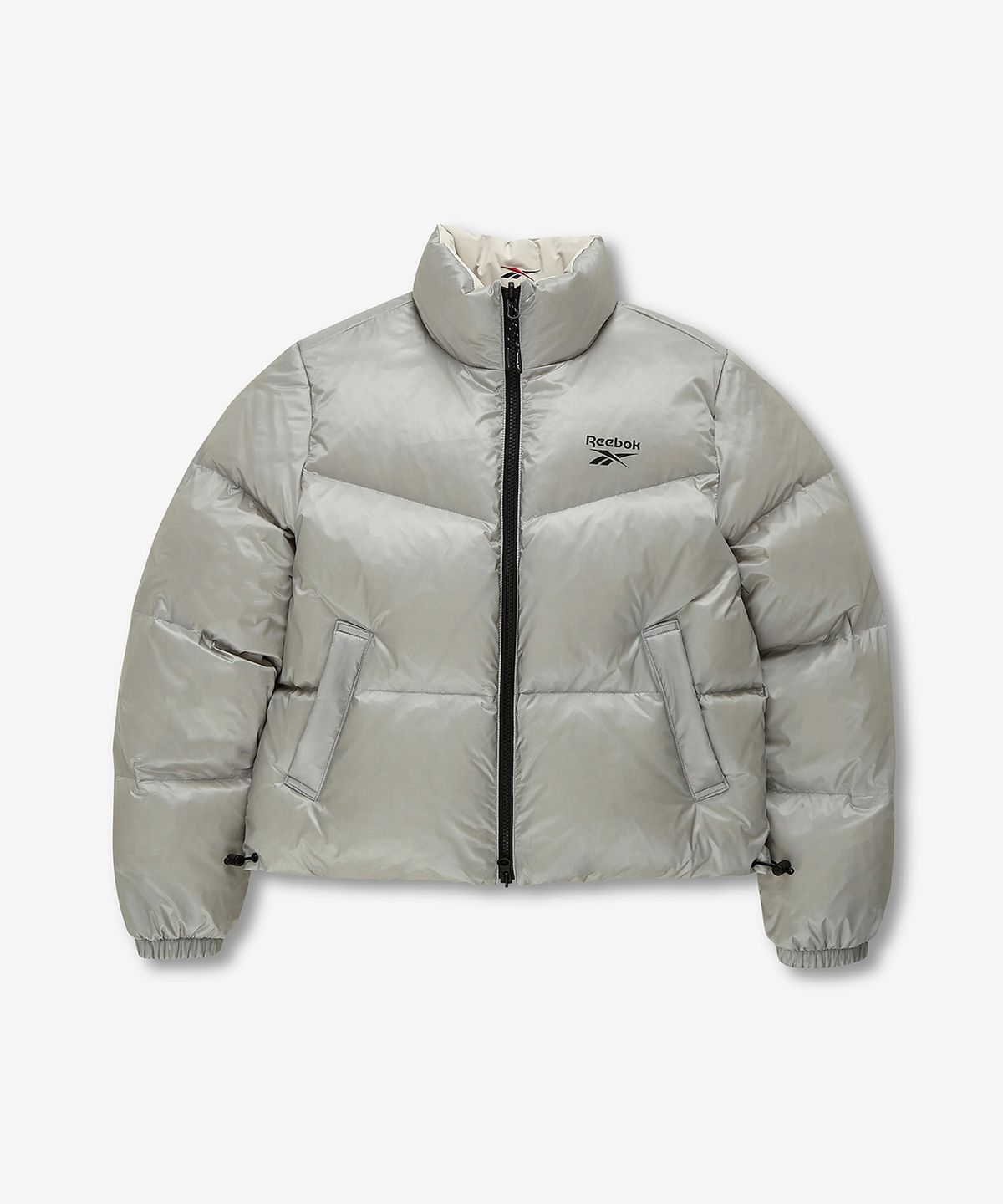 리복(REEBOK) 벡터 리버시블 크롭 다운 자켓 (W) - 베이지