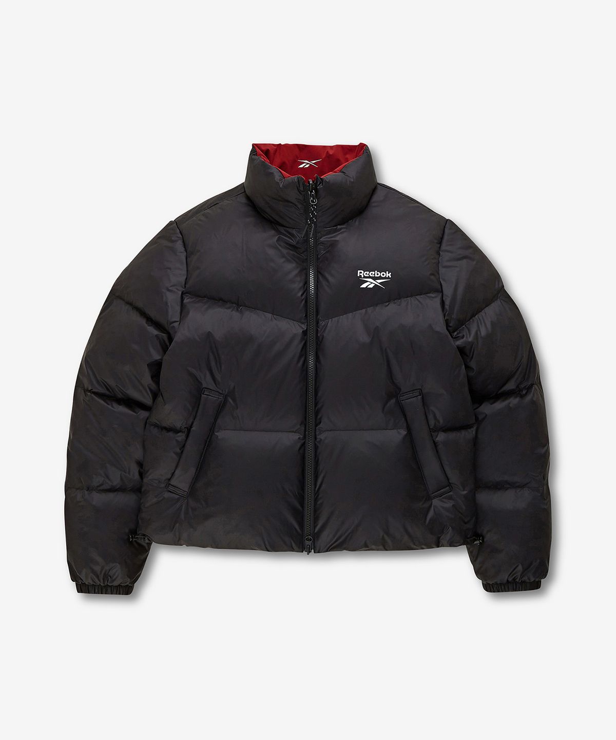 리복(REEBOK) 벡터 리버시블 크롭 다운 자켓 (W) - 레드
