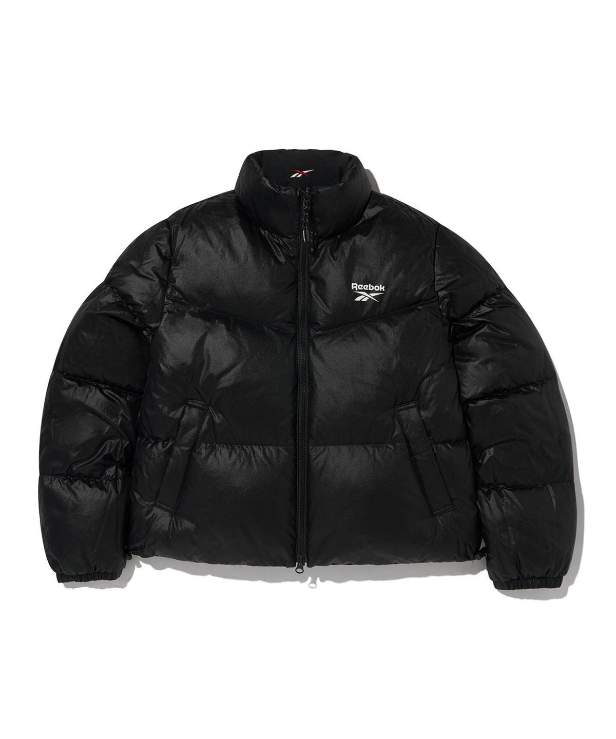 리복(REEBOK) 벡터 리버시블 크롭 다운 자켓 (W) - 블랙