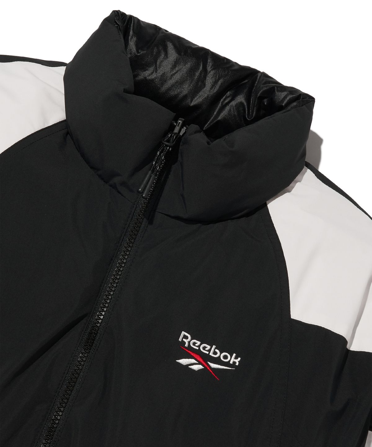 리복(REEBOK) 벡터 리버시블 크롭 다운 자켓 (W) - 블랙