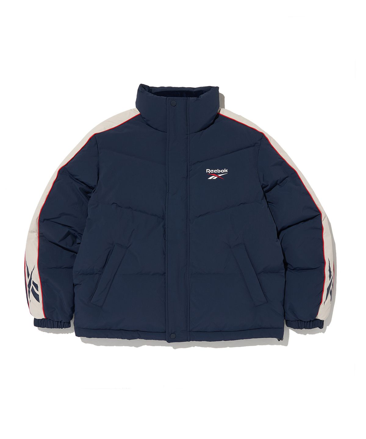 리복(REEBOK) 클래식 벡터 패널드 다운 자켓 - 네이비