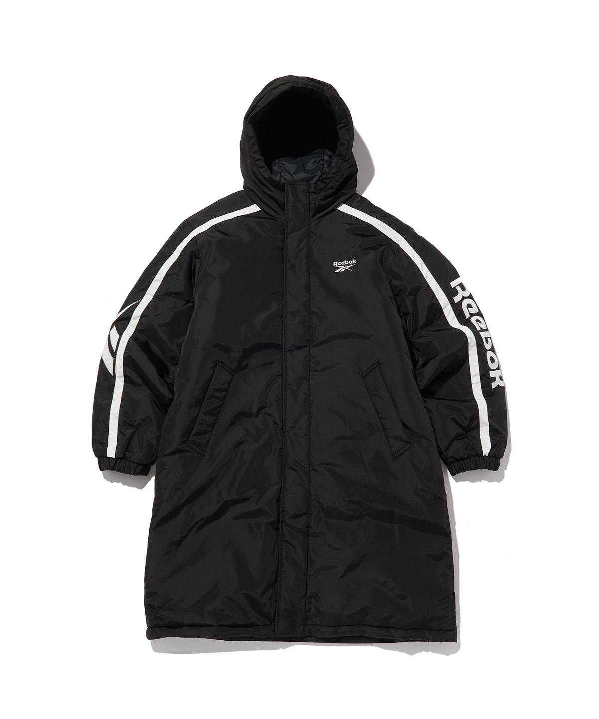 리복(REEBOK) 벡터 패널드 벤치 코트 - 블랙
