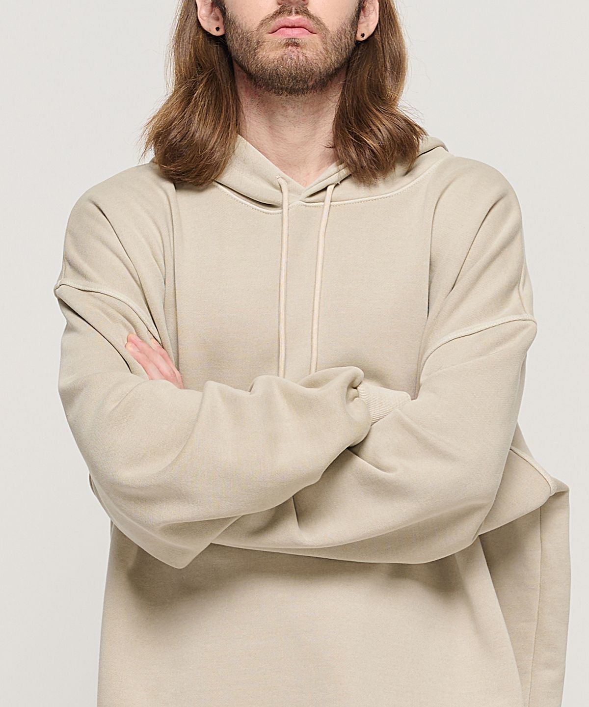 카고브로스(CARGOBROS) 피그먼트 워시드 후드티셔츠 (베이지)