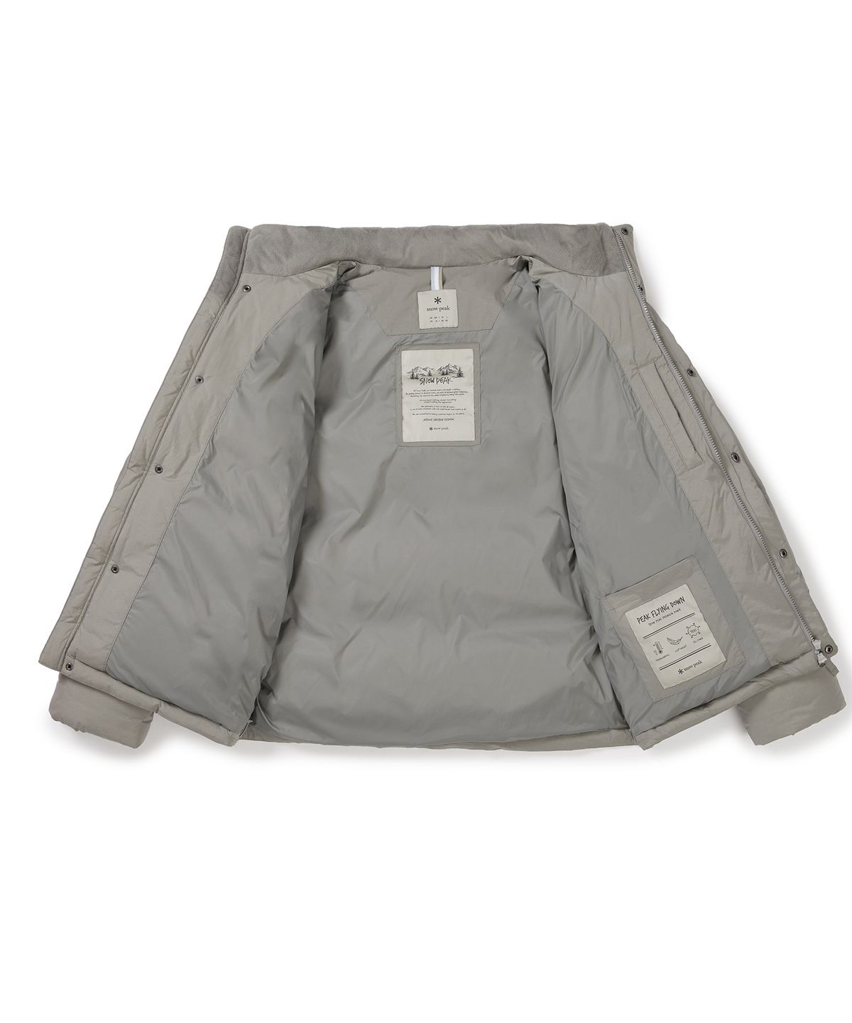 스노우피크 어패럴(SNOWPEAK APPAREL) 유틸리티 스탠드넥 헤비 다운 자켓 (S24WMKDJ20) Gray