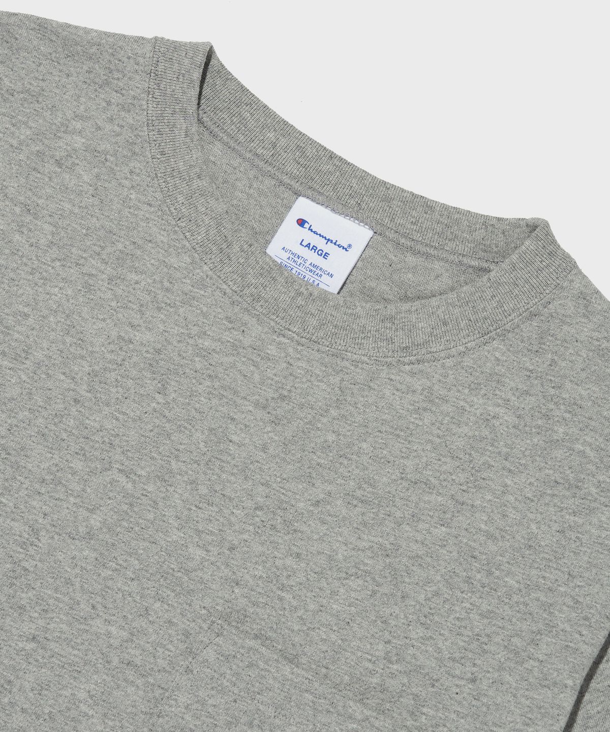 챔피온(CHAMPION) 베이직 포켓 반팔 티셔츠 Normal Grey