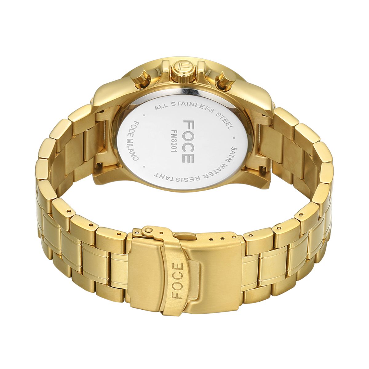 포체(FOCE) 44mm 남성 멀티펑션 메탈시계 FM8301GD