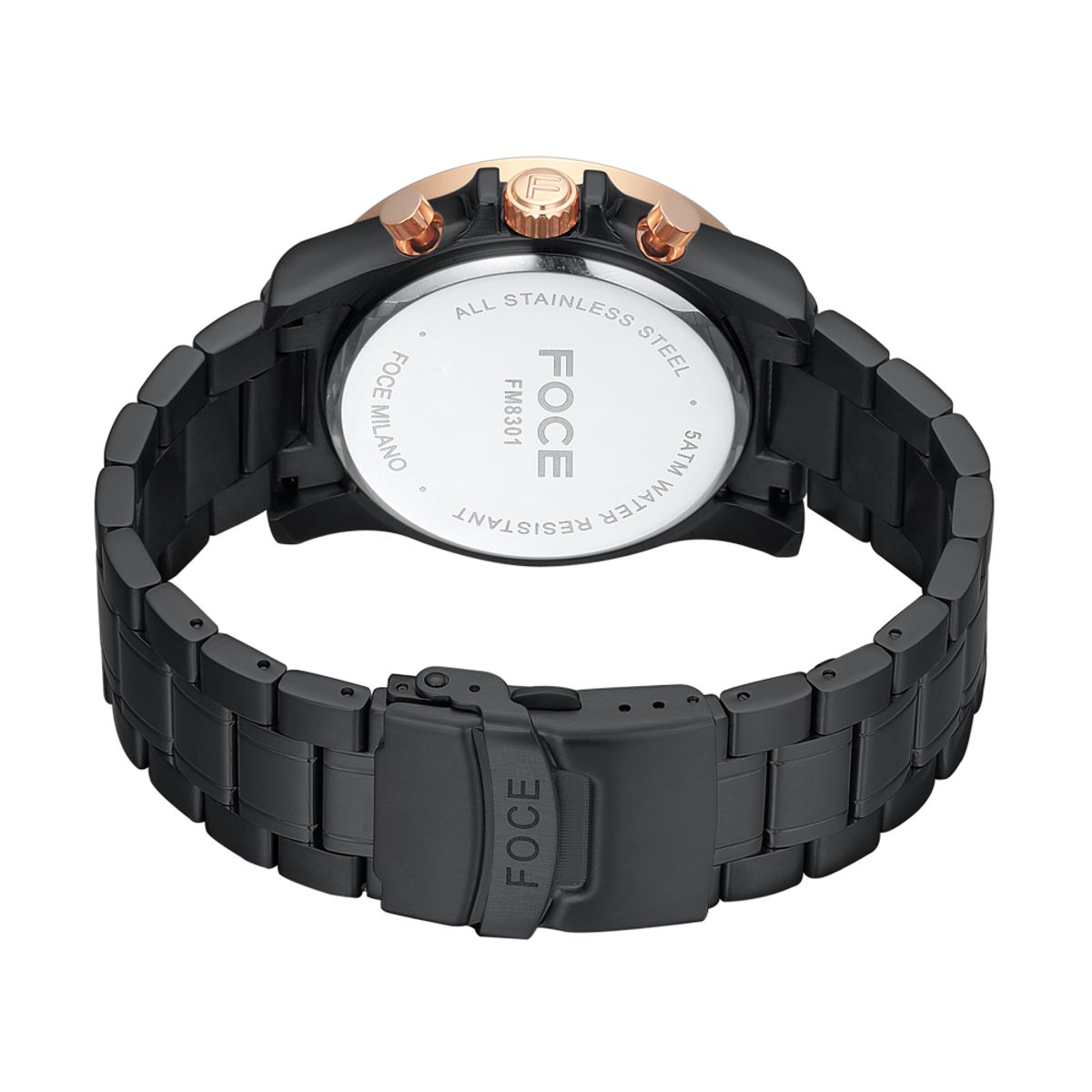 포체(FOCE) 44mm 남성 멀티펑션 메탈시계 FM8301BKG
