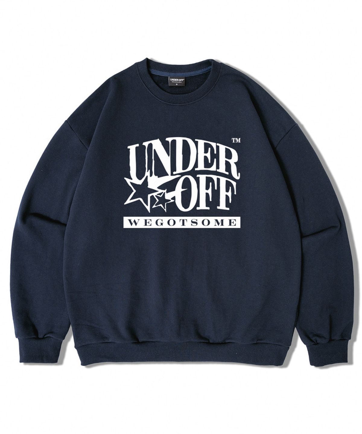 언더오프(UNDEROFF) 어센틱 릴렉스드 맨투맨 투스타 스웨트 블랙