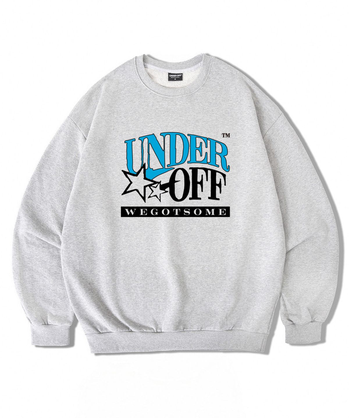 언더오프(UNDEROFF) 어센틱 릴렉스드 맨투맨 투스타 스웨트 블랙