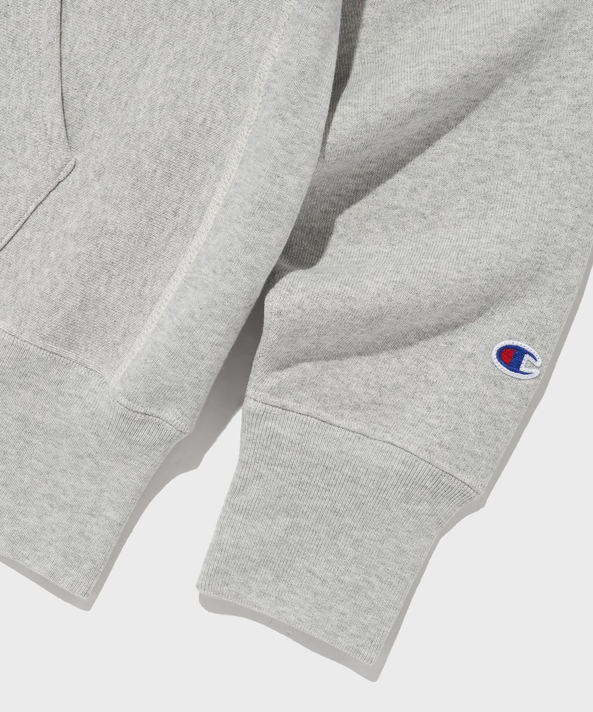 챔피온(CHAMPION) 리버스위브 블루택 기모 그래픽 릴렉스핏 후드 집업 Normal Grey