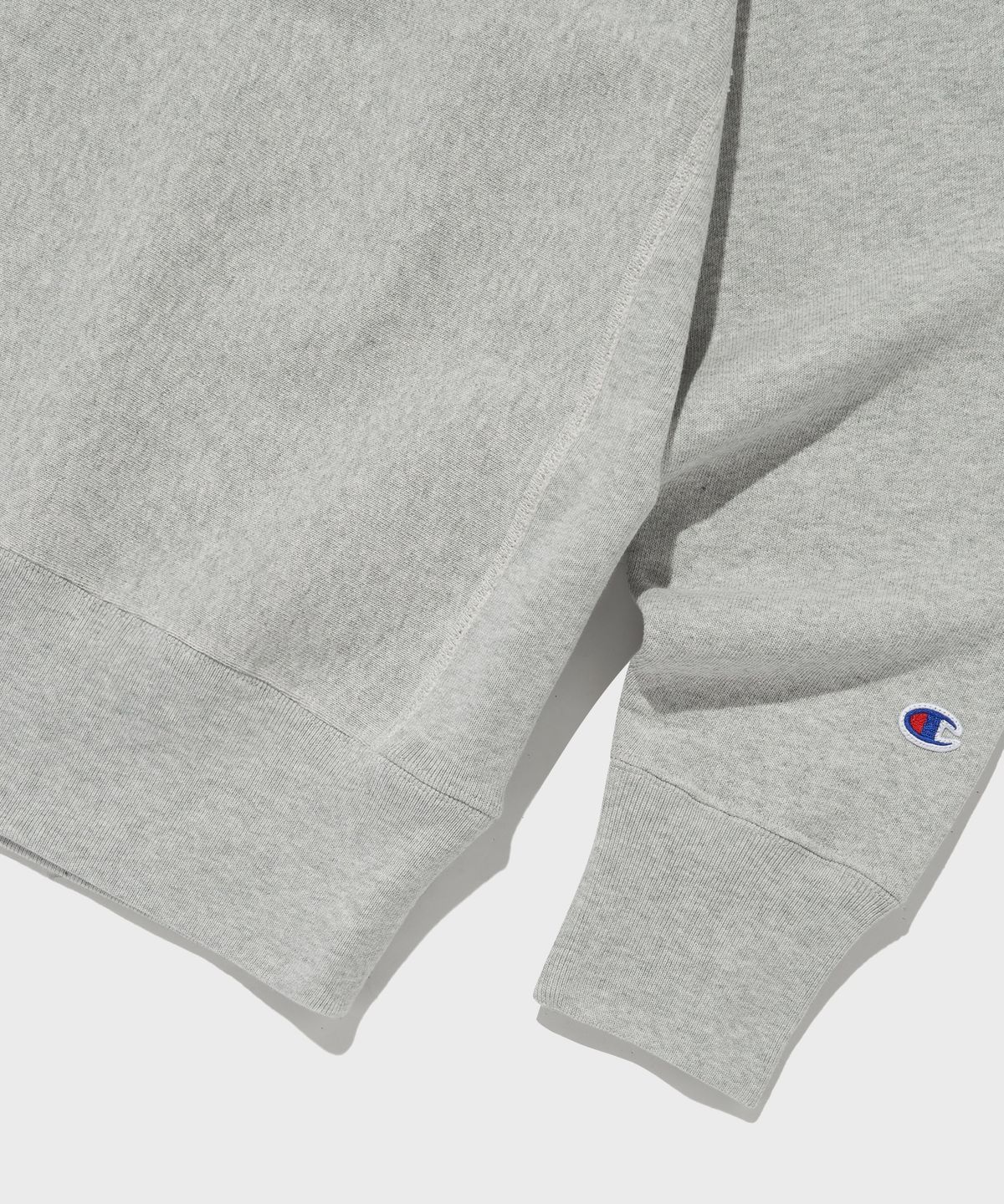 챔피온(CHAMPION) 리버스위브 블루택 루즈핏 하프 집업 스웨트셔츠 Normal Grey