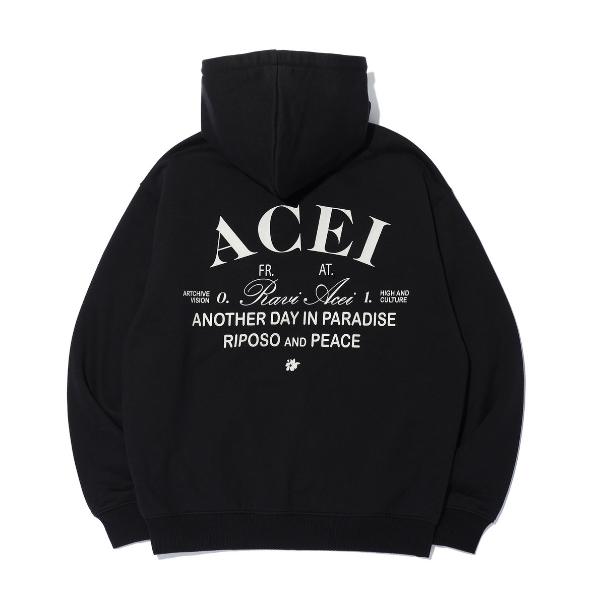 아세이(ACEI) 클래식 레터링 후디  블랙(UNI)