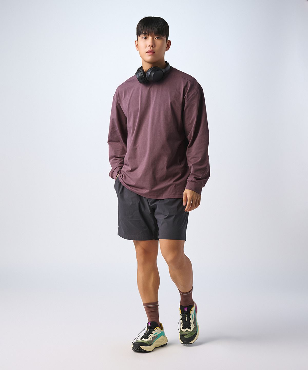 무신사 스탠다드 스포츠(MUSINSA STANDARD SPORTS) 퀵드라이 루즈핏 스티치 롱슬리브 (4color)