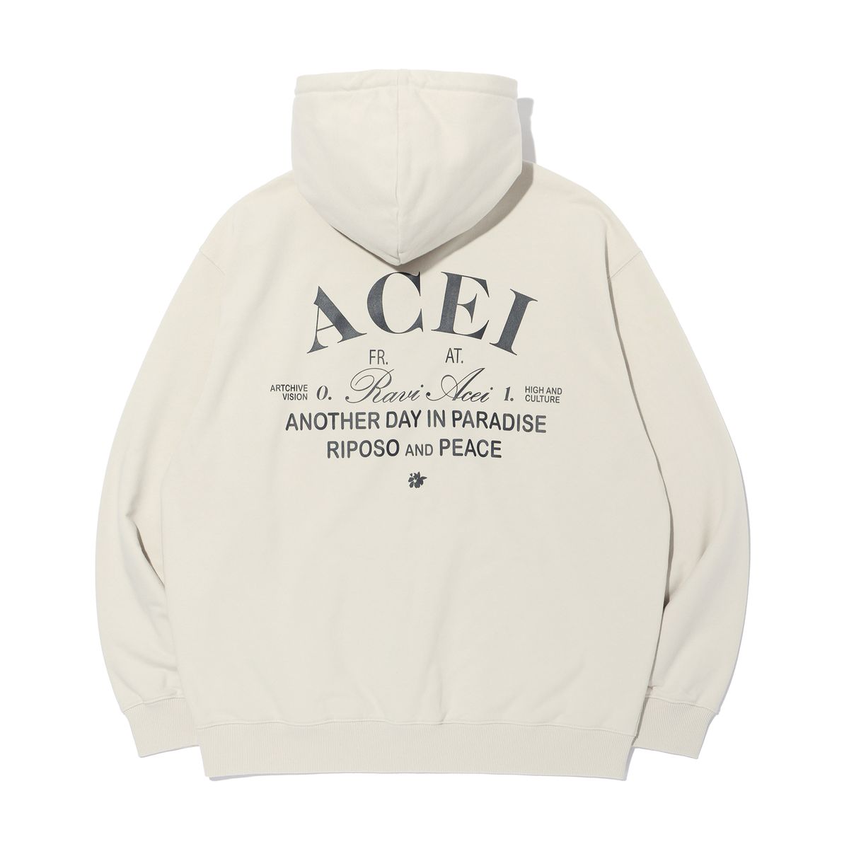 아세이(ACEI) 클래식 레터링 후디  라이트베이지(UNI)