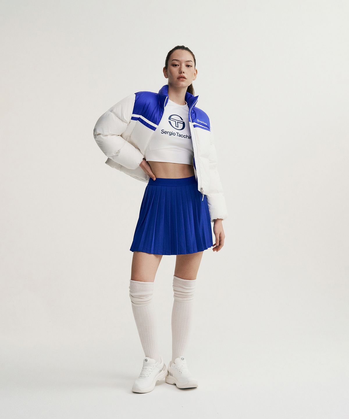 세르지오 타키니(SERGIO TACCHINI) M 쿠쉬웜 숏 다운점퍼 (White)