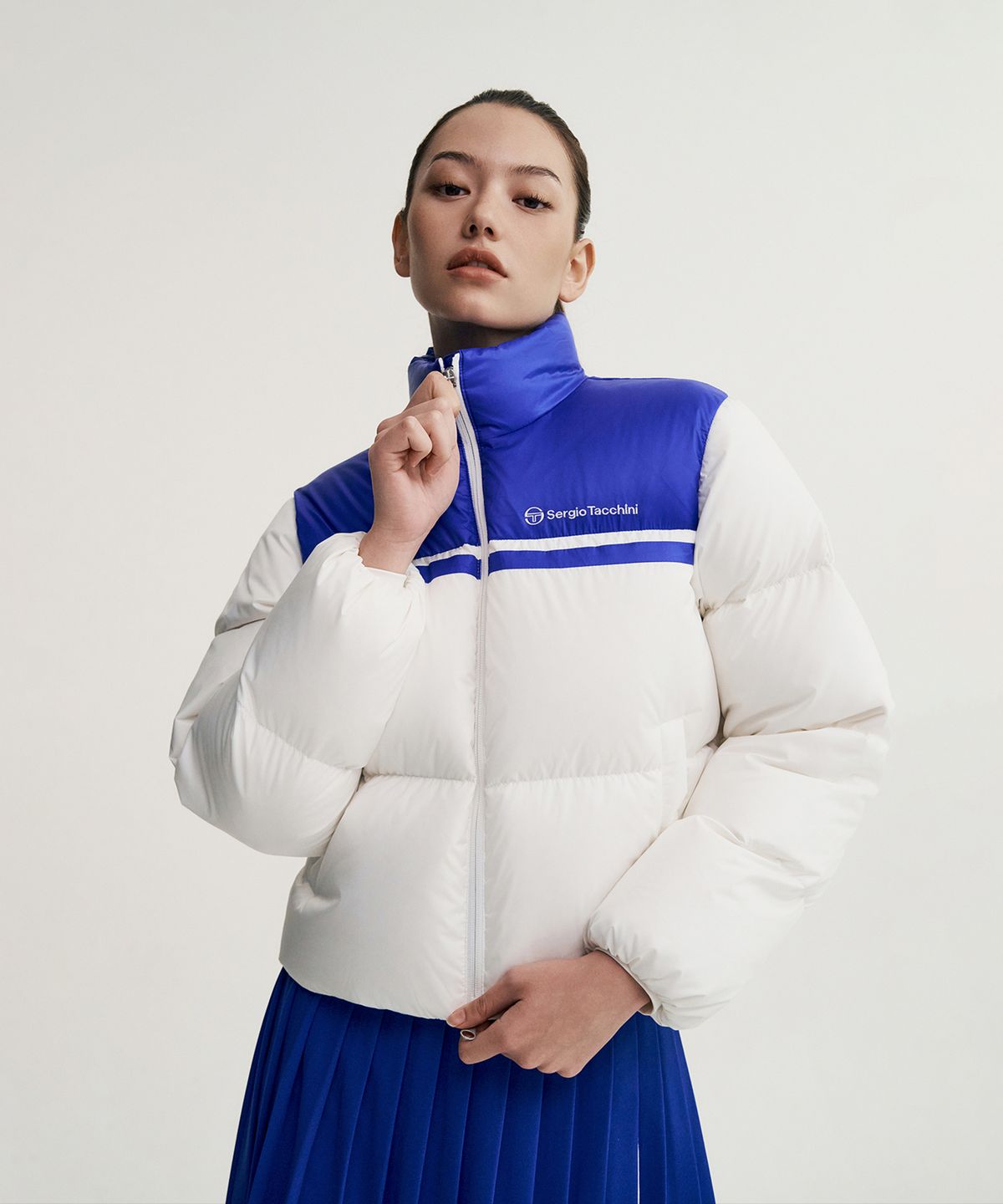 세르지오 타키니(SERGIO TACCHINI) M 쿠쉬웜 숏 다운점퍼 (White)