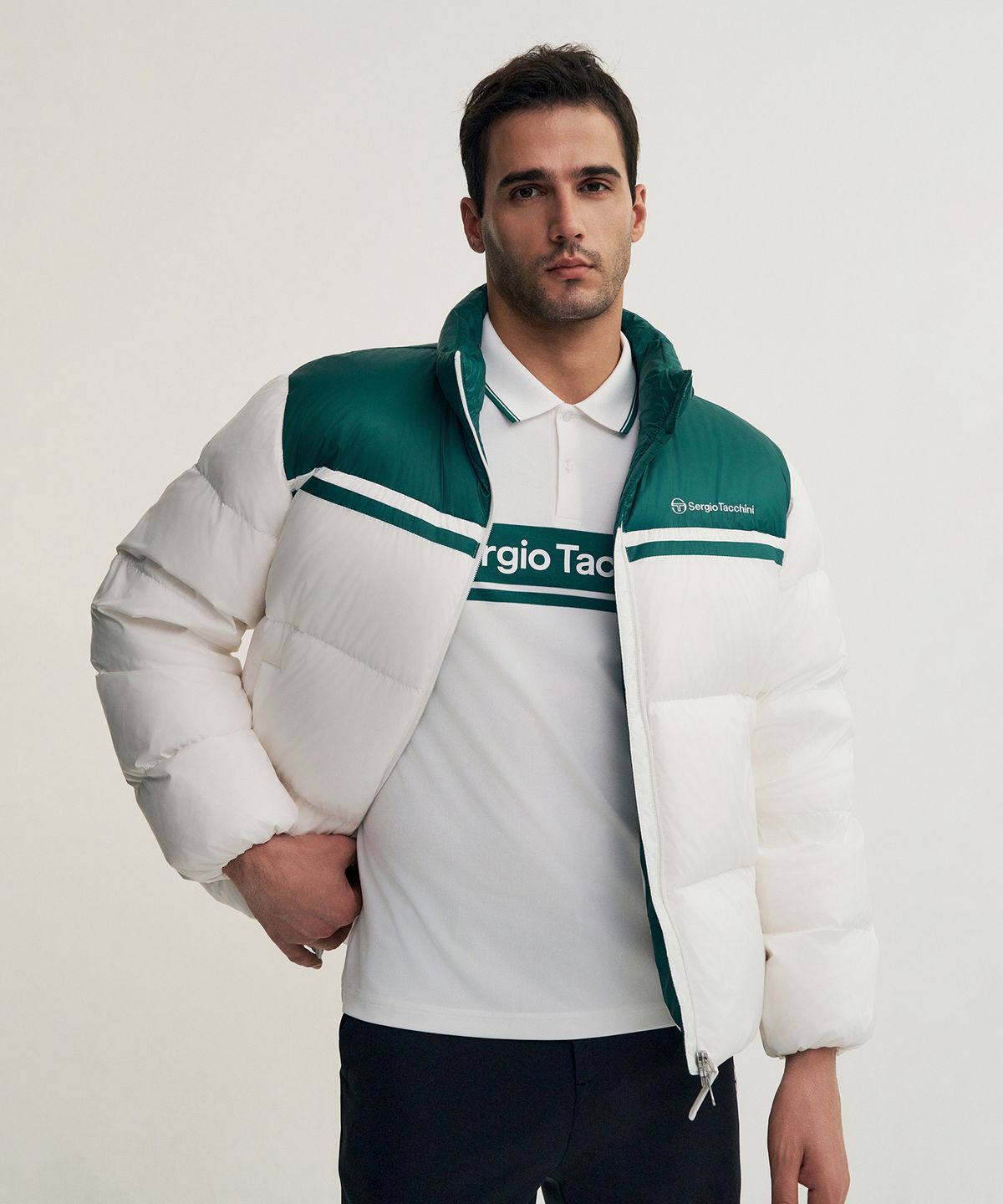 세르지오 타키니(SERGIO TACCHINI) M 쿠쉬웜 숏 다운점퍼 (Green)