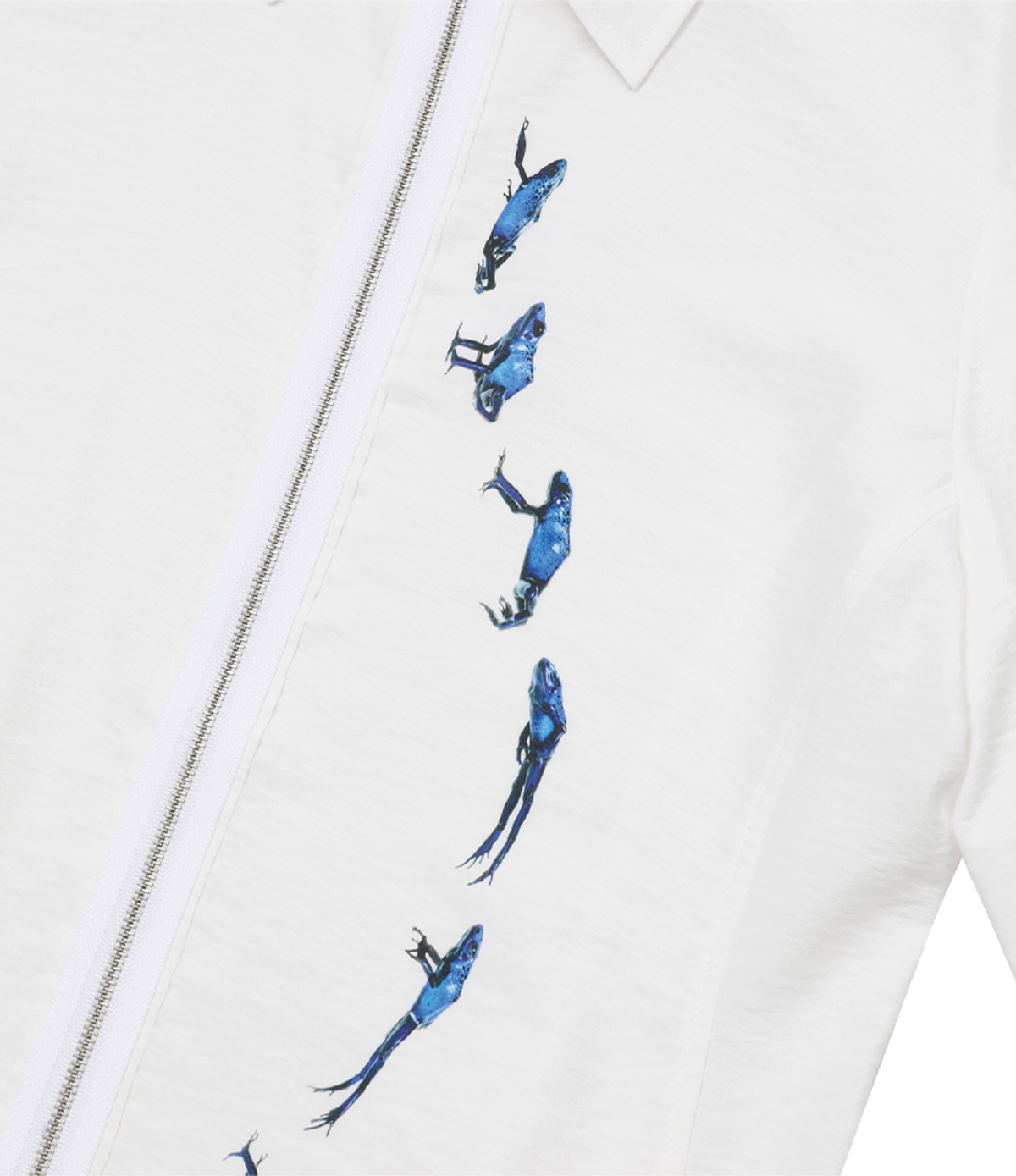 챈스챈스(CHANCECHANCE) EXPOSED ZIPPER TAPE SHIRT(FROG)