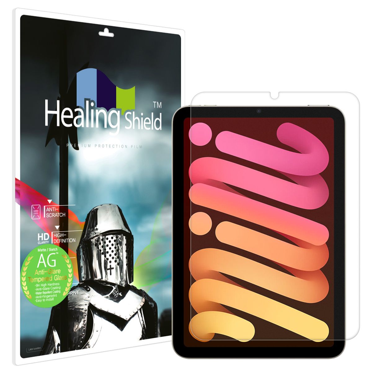 힐링쉴드(HEALINGSHIELD) 아이패드 미니 7세대/6세대 8.3 저반사 강화유리필름