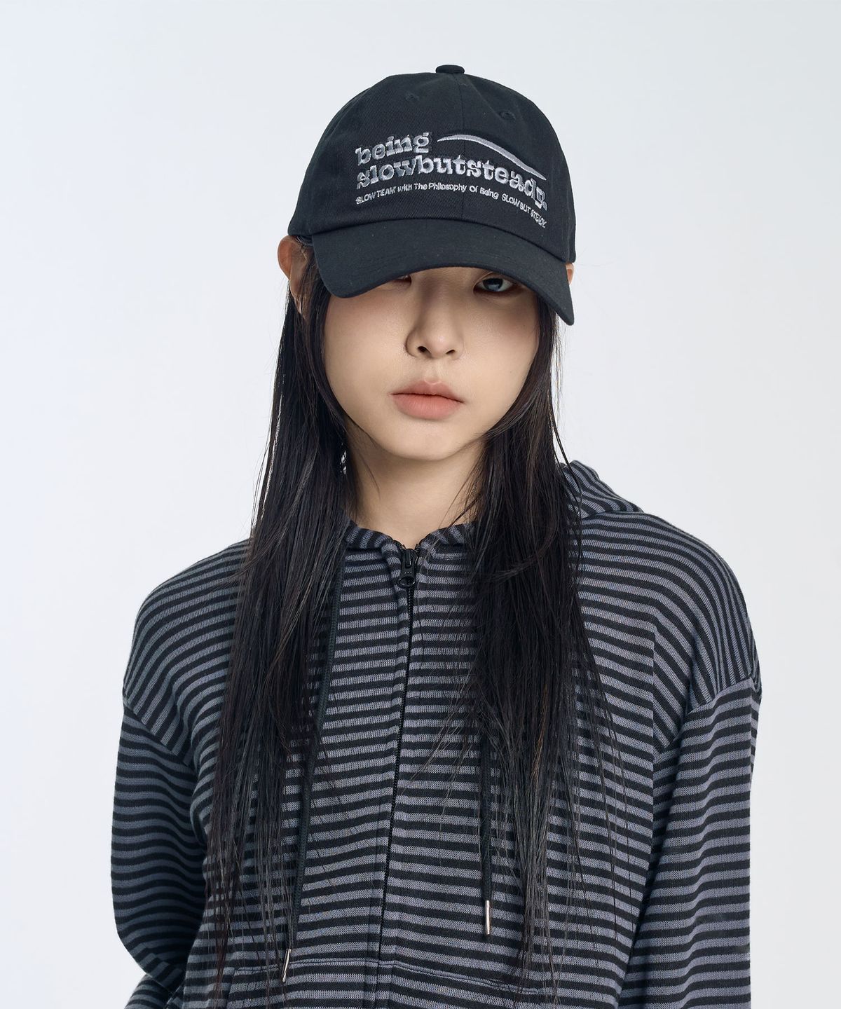 슬로우 레코드 하우스(SLOW RECORD HOUSE) BEING 레트로 볼캡_블랙
