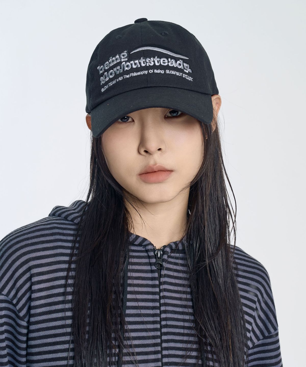 슬로우 레코드 하우스(SLOW RECORD HOUSE) BEING 레트로 볼캡_블랙