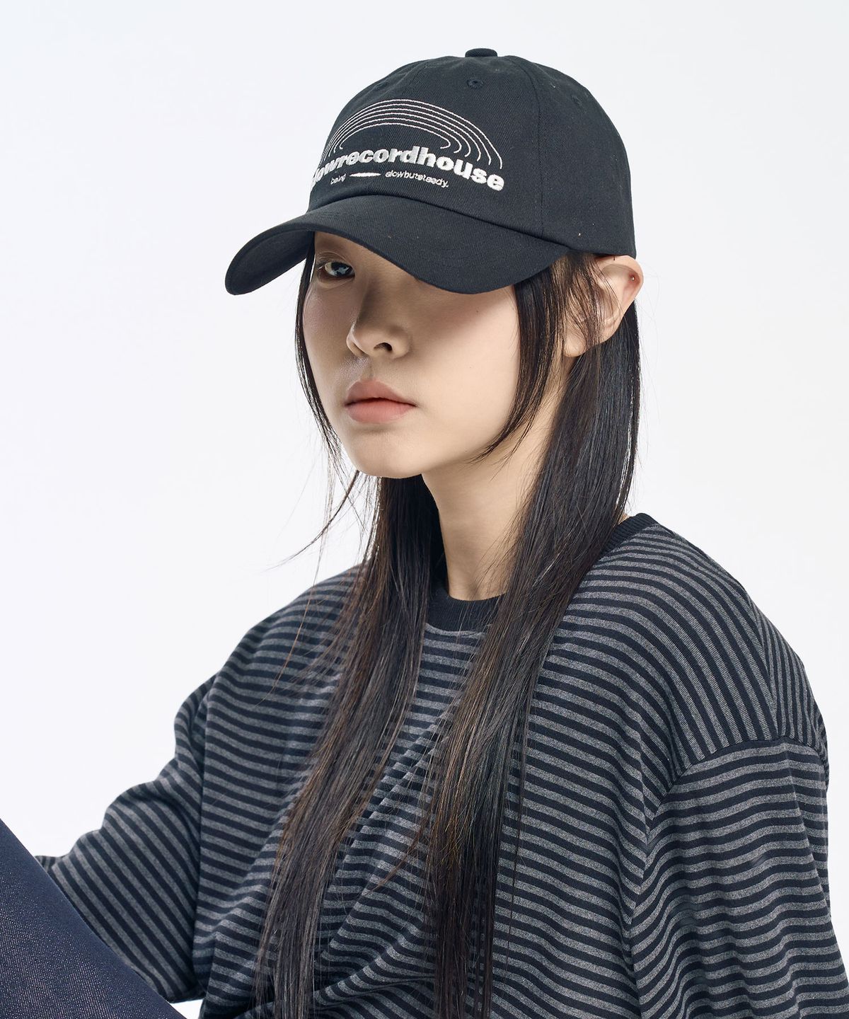 슬로우 레코드 하우스(SLOW RECORD HOUSE) SRH 레코드 볼캡_블랙