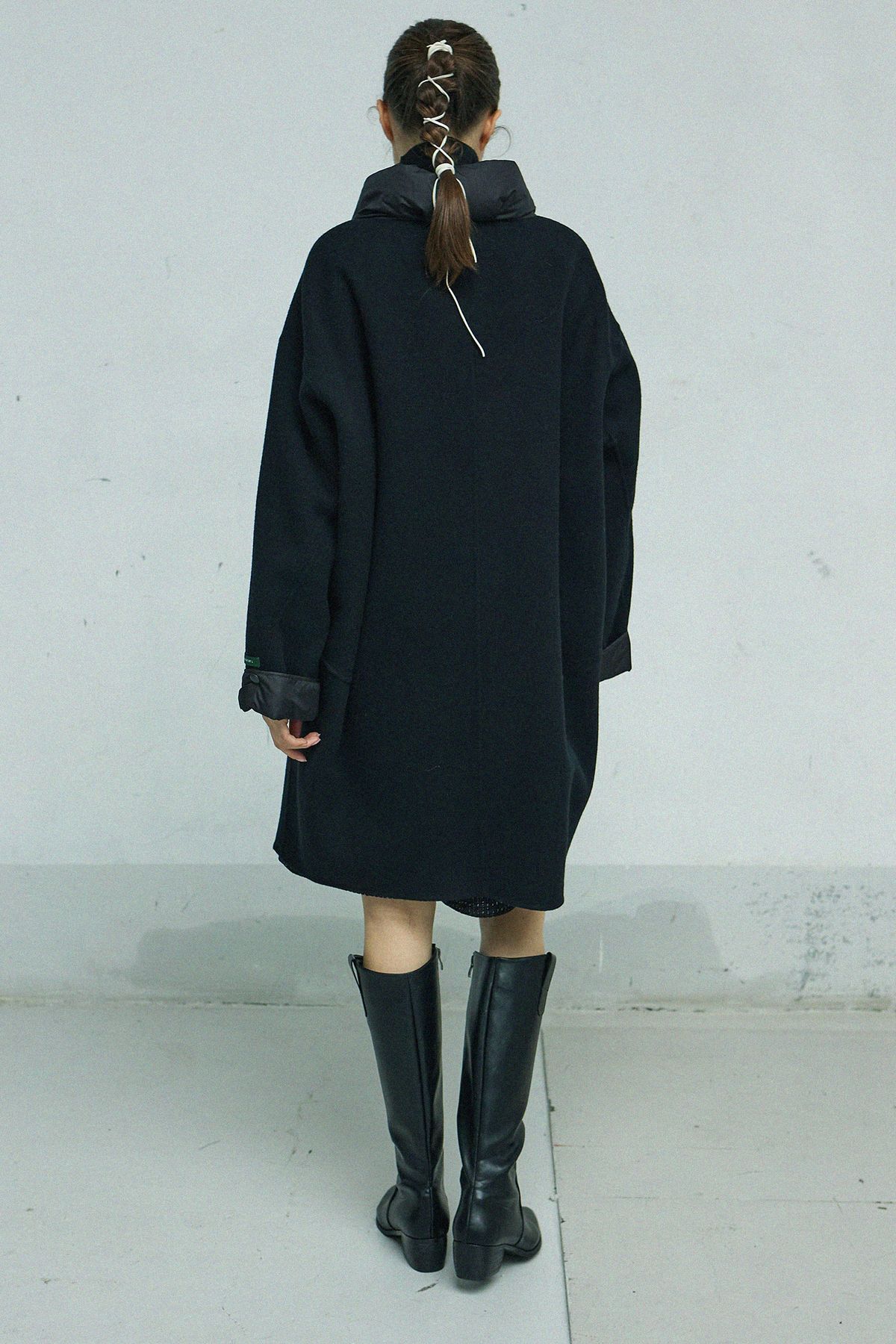 라펠 소로브(LAFELSORTOF) 울 블렌드 텍스처 블록 코트