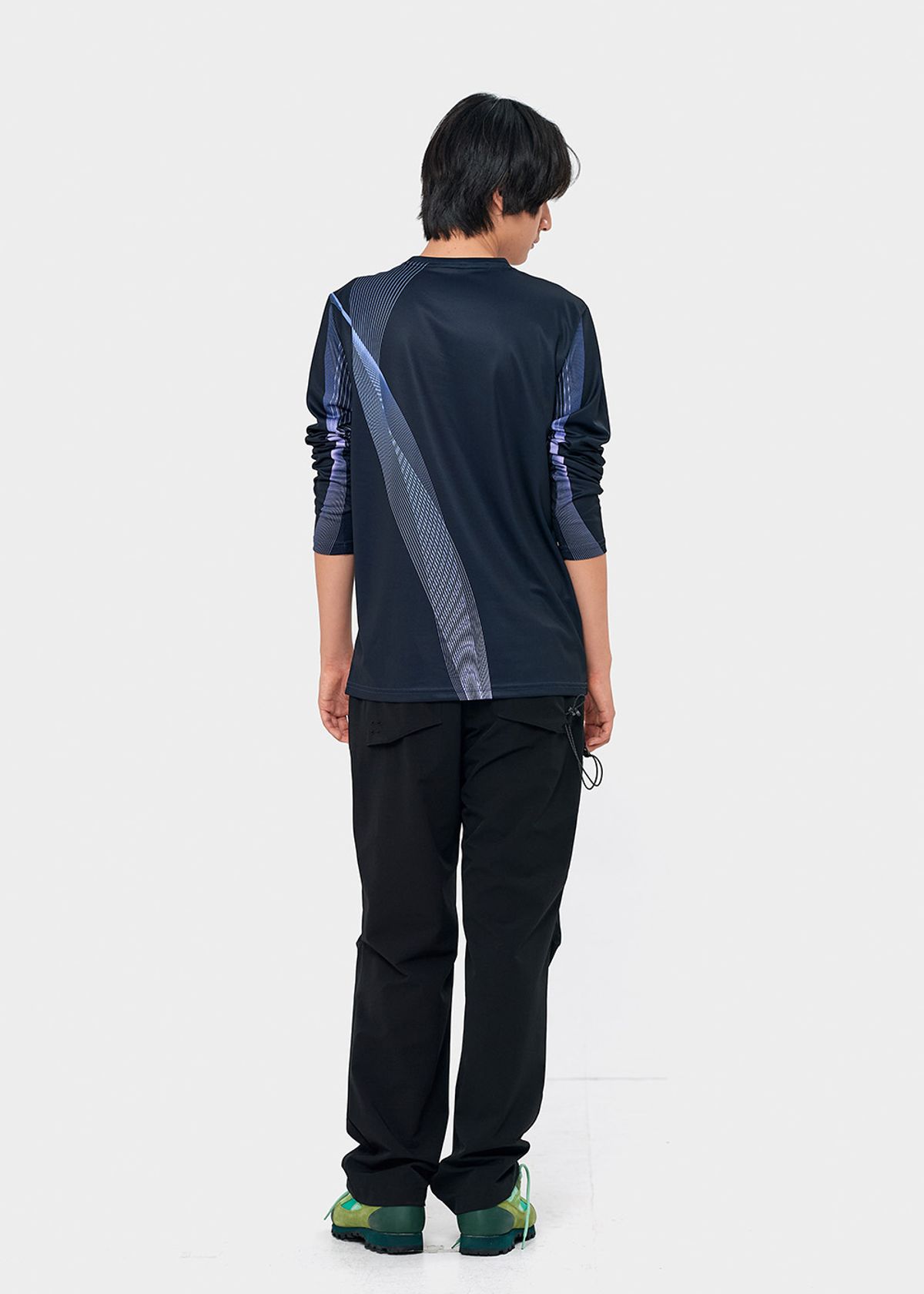 이레귤러(IRREGULAR) AGILE MESH L/S TEE (BLACK/PURPLE)
