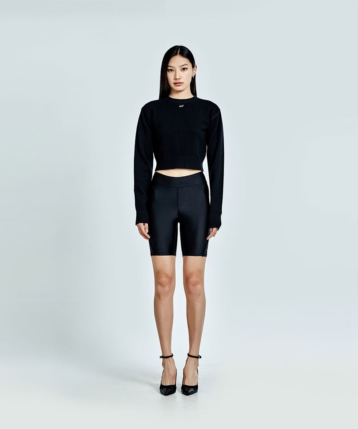 51퍼센트 포 우먼(51PERCENT FOR WOMAN) Piping Line Bike Short - Black (woman)