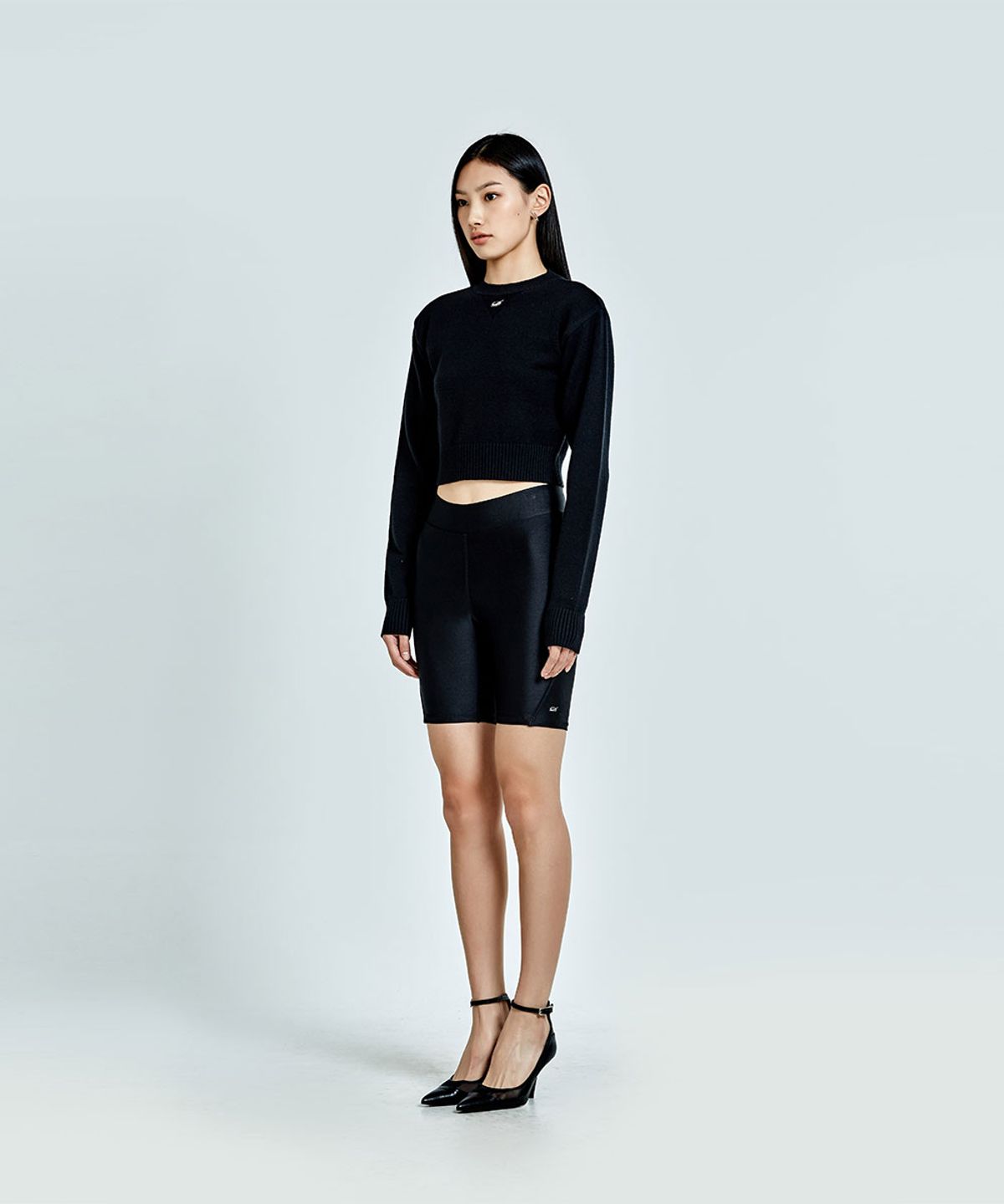 51퍼센트 포 우먼(51PERCENT FOR WOMAN) Piping Line Bike Short - Black (woman)